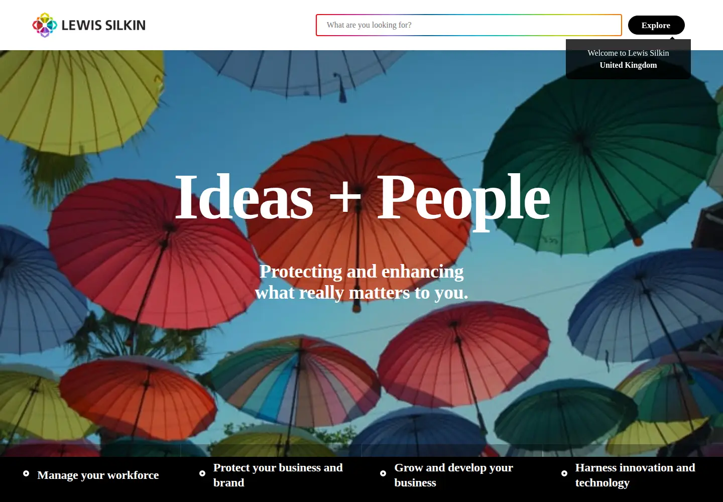Captured homepage of lewissilkin.com in the current scan