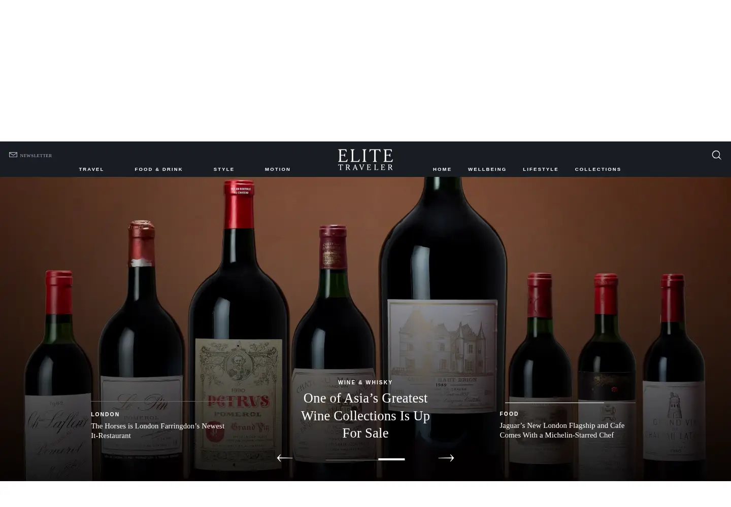 Screenshot of elitetraveler.com