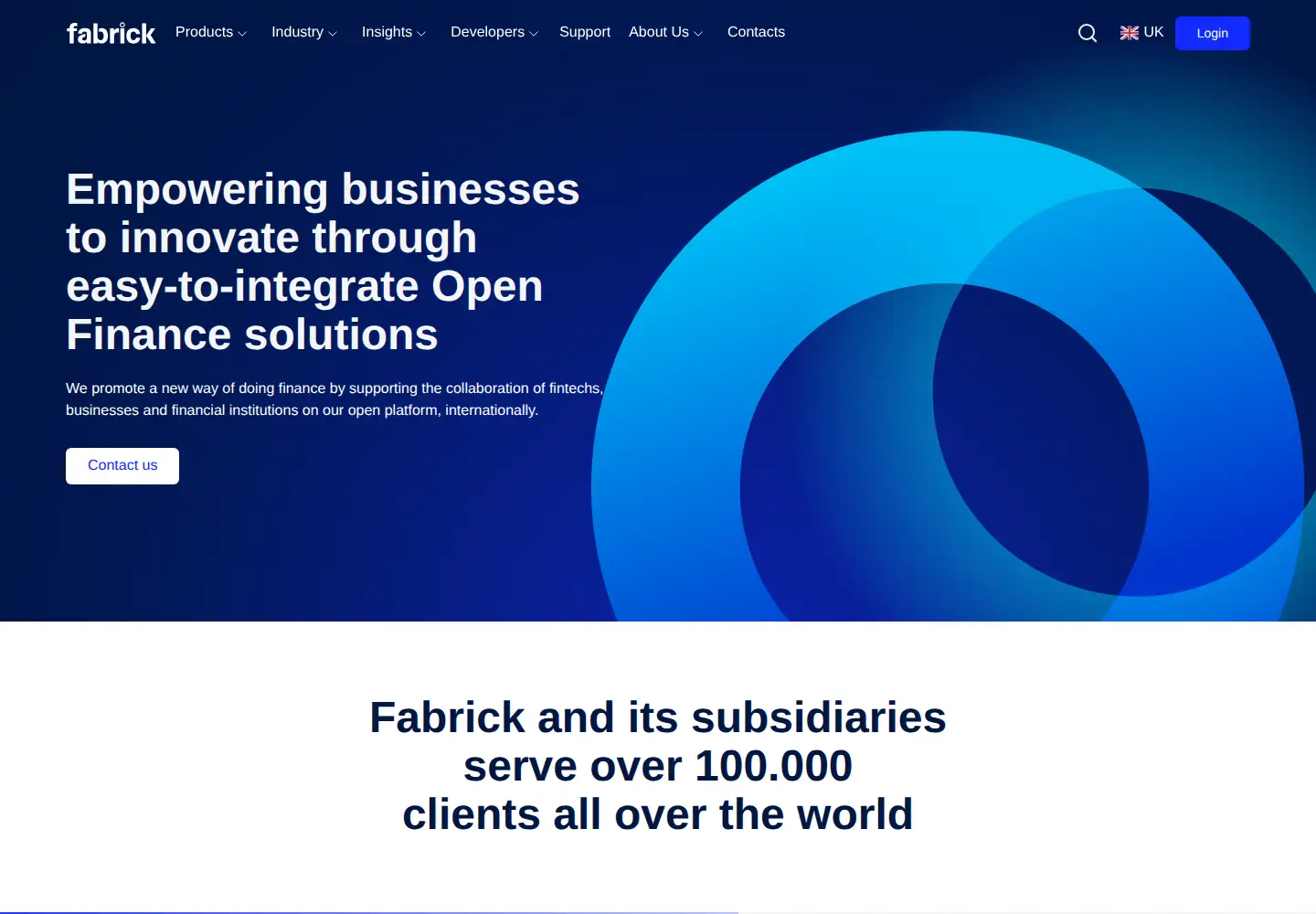 Screenshot of fabrick.com