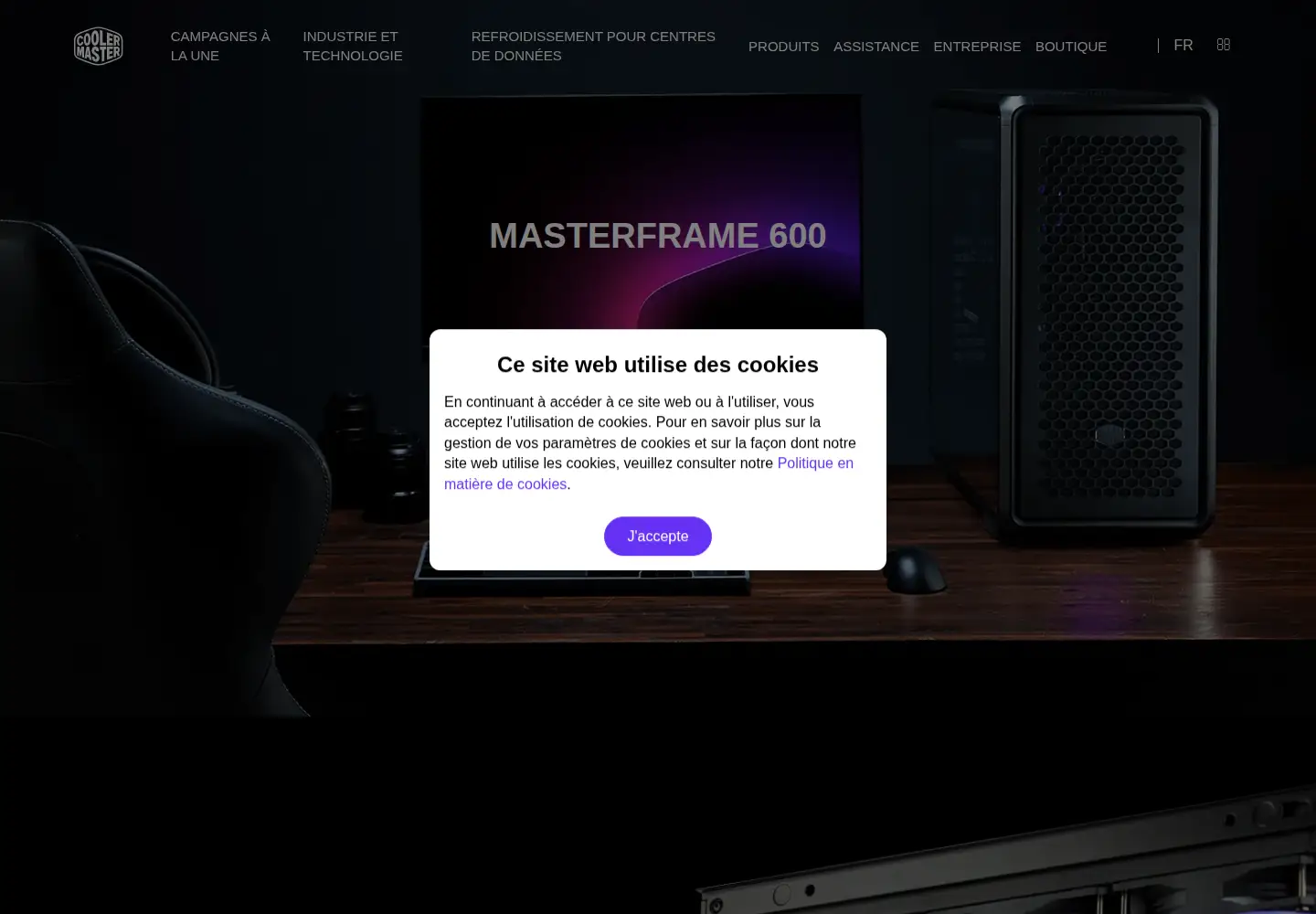 Screenshot of coolermaster.com