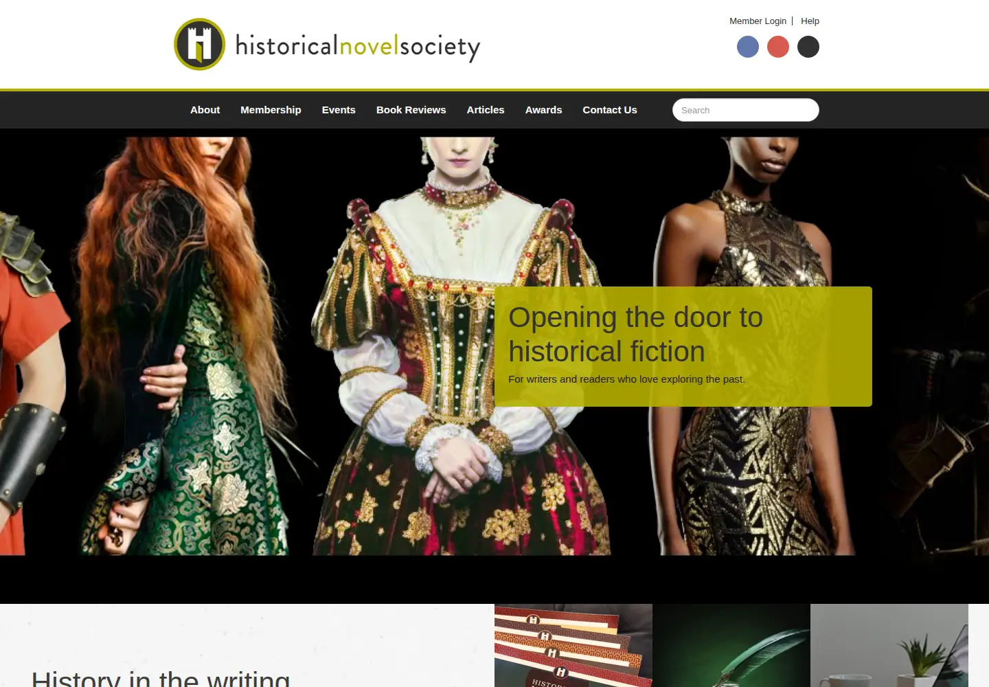 Screenshot of historicalnovelsociety.org