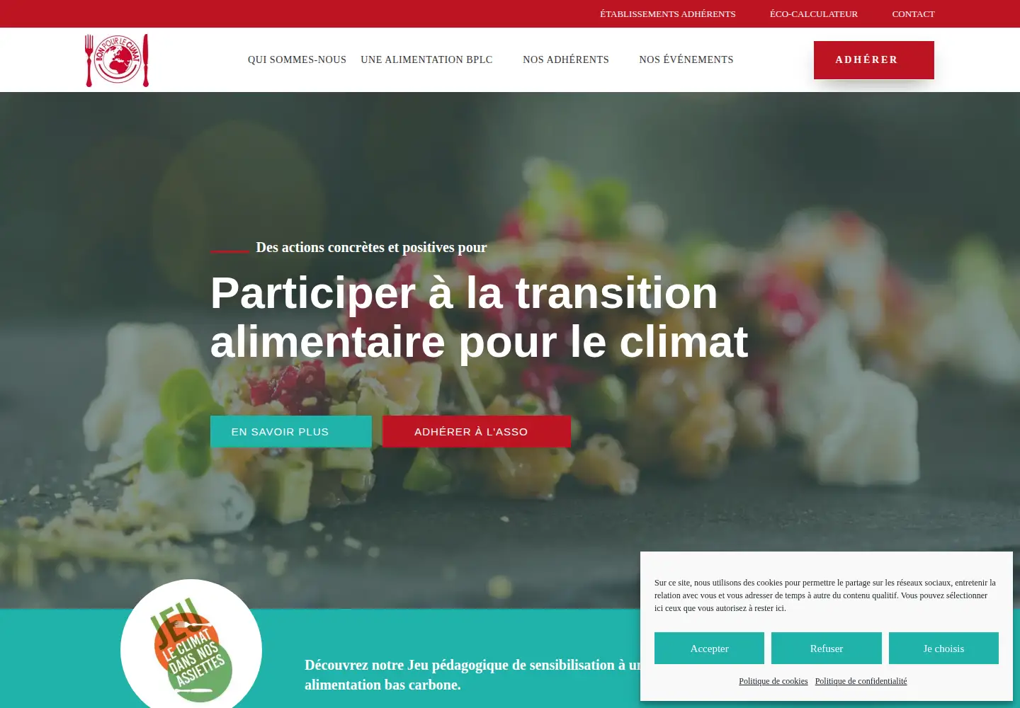 Screenshot of bonpourleclimat.org