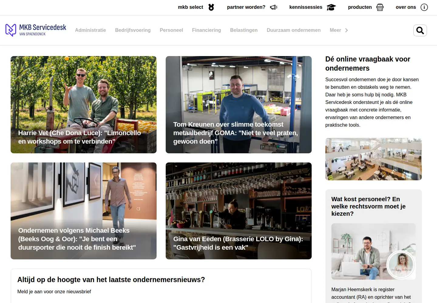 Screenshot of mkbservicedesk.nl