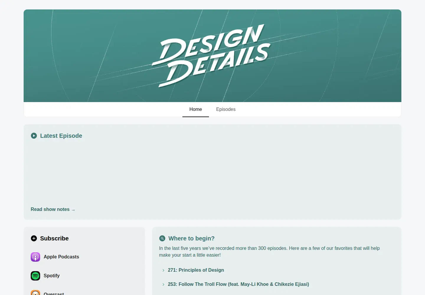 Screenshot of designdetails.fm