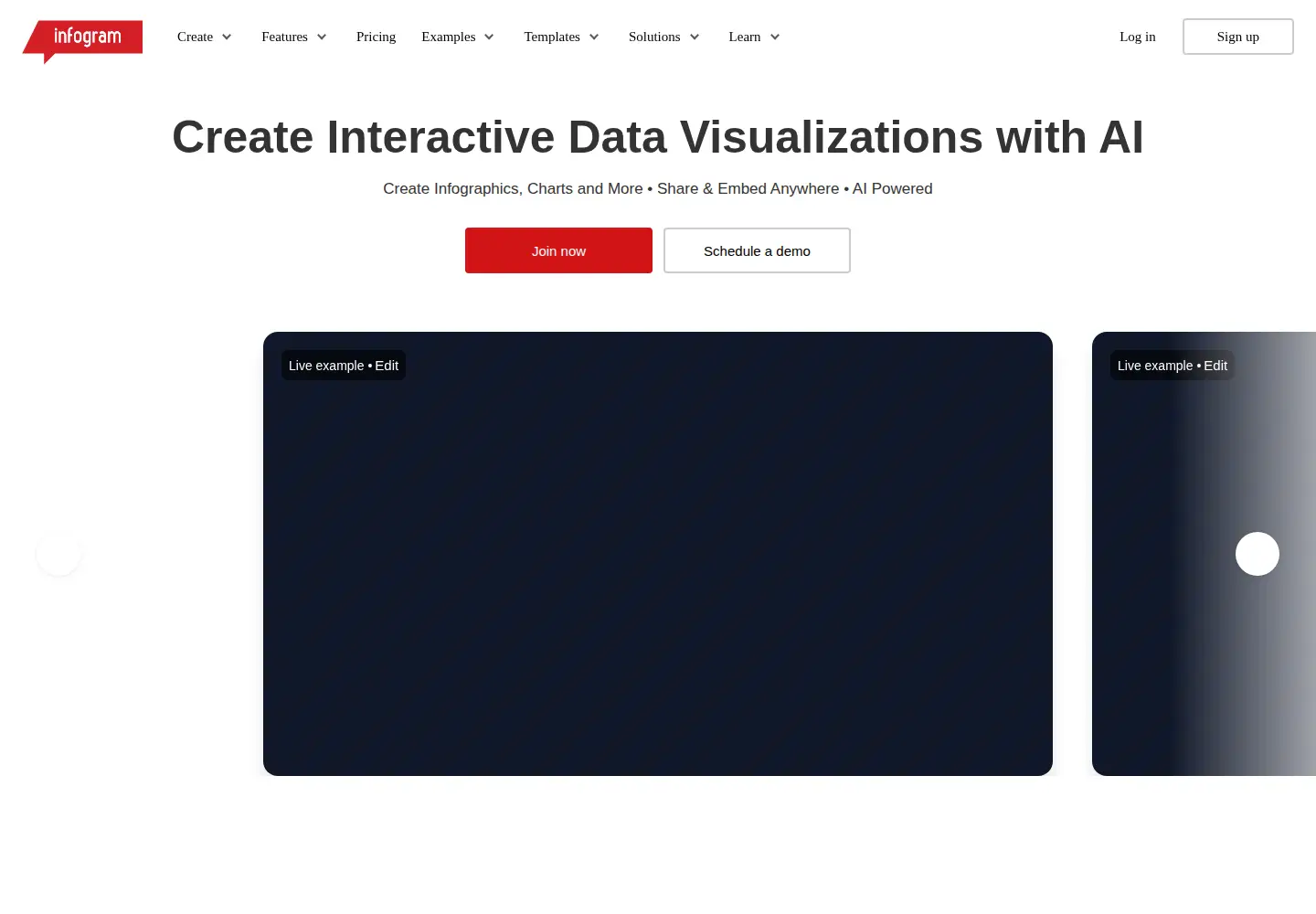 Screenshot of infogram.com