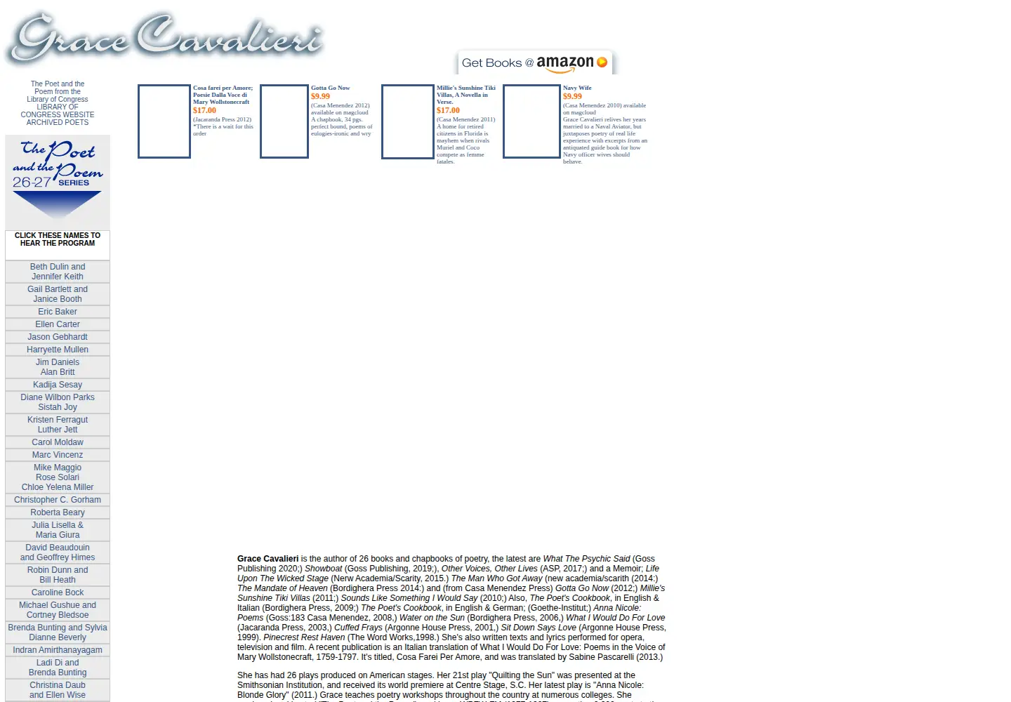 Captured homepage of gracecavalieri.com in the current scan