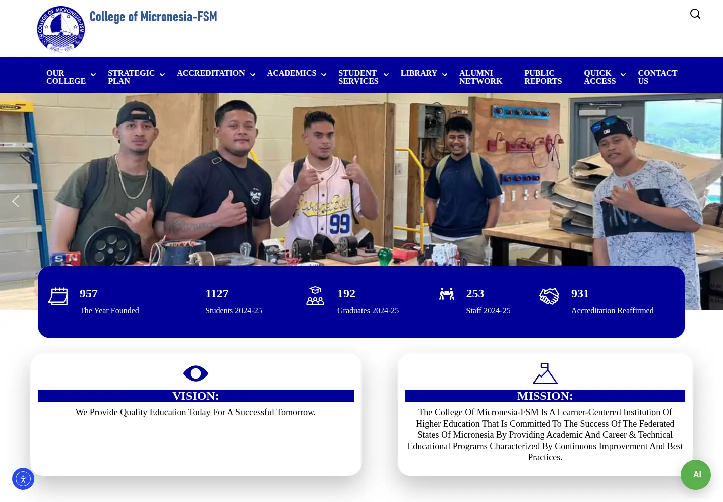 Captured homepage of comfsm.fm in the current scan