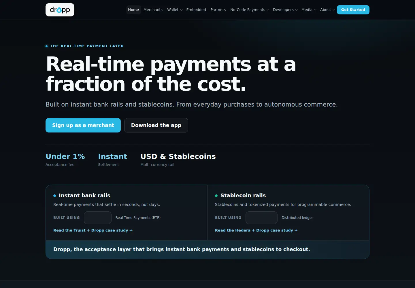 Captured homepage of dropp.cc in the current scan
