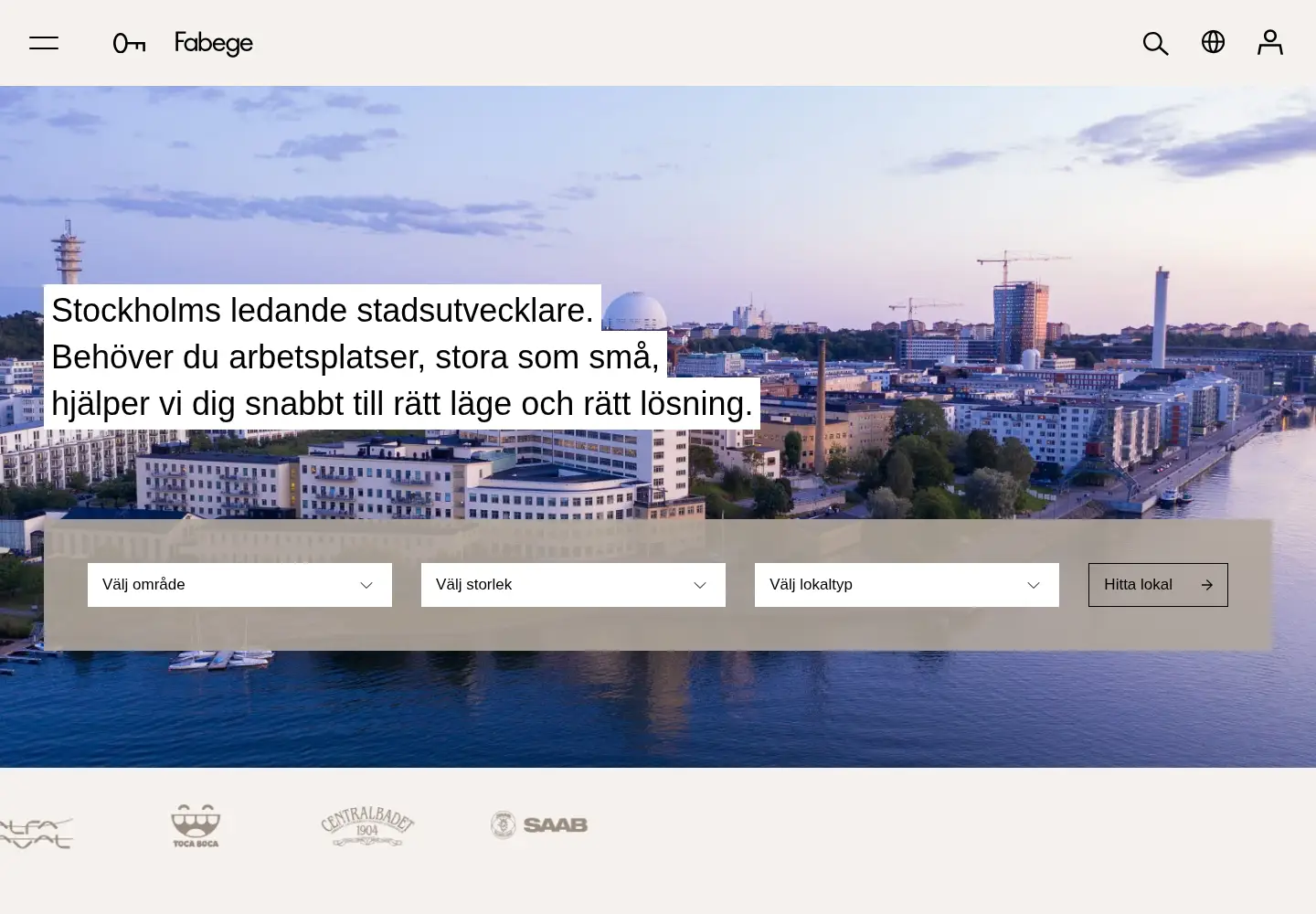 Screenshot of fabege.se