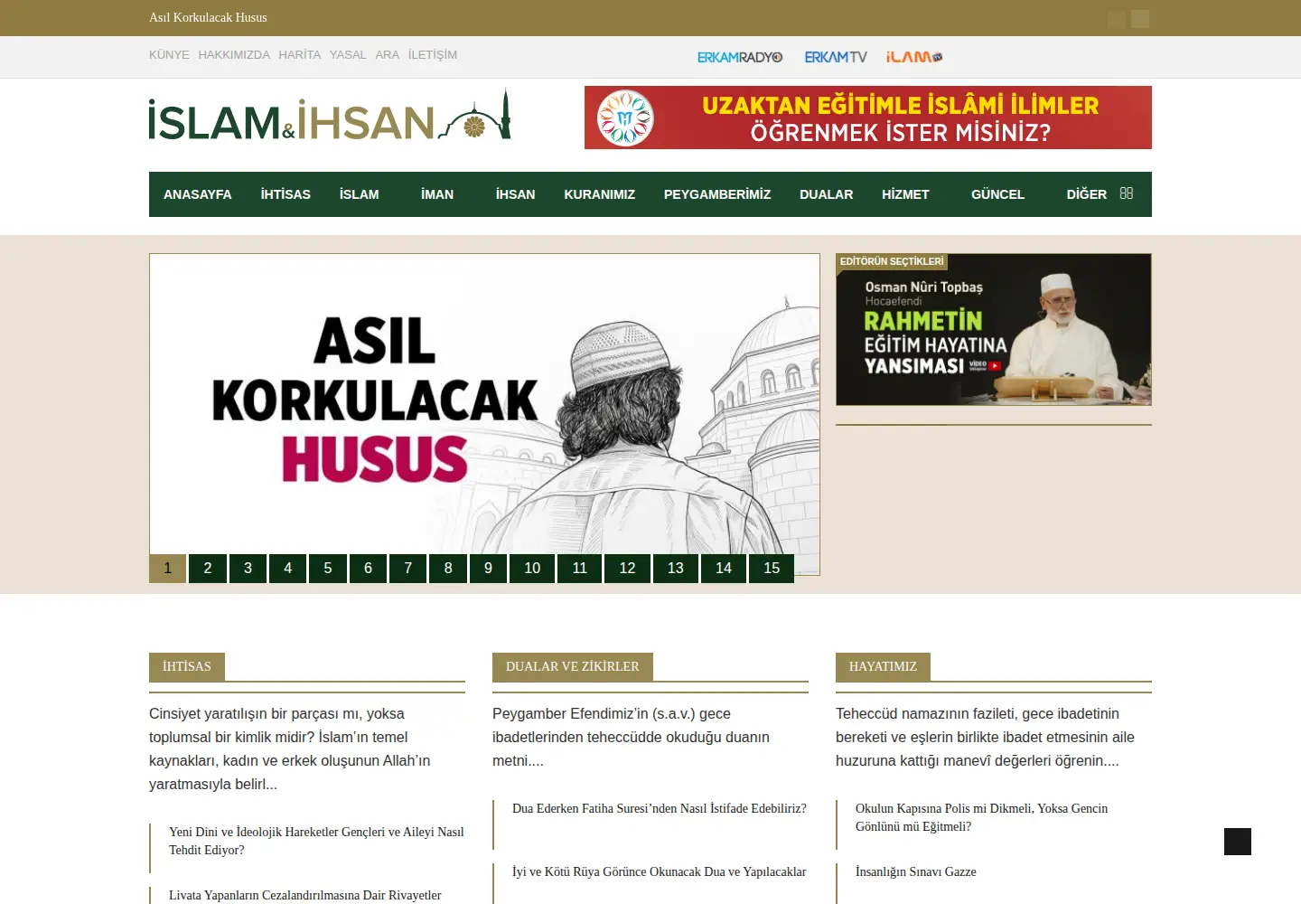 Screenshot of islamveihsan.com