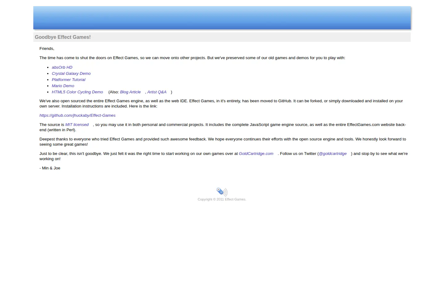 Screenshot of effectgames.com
