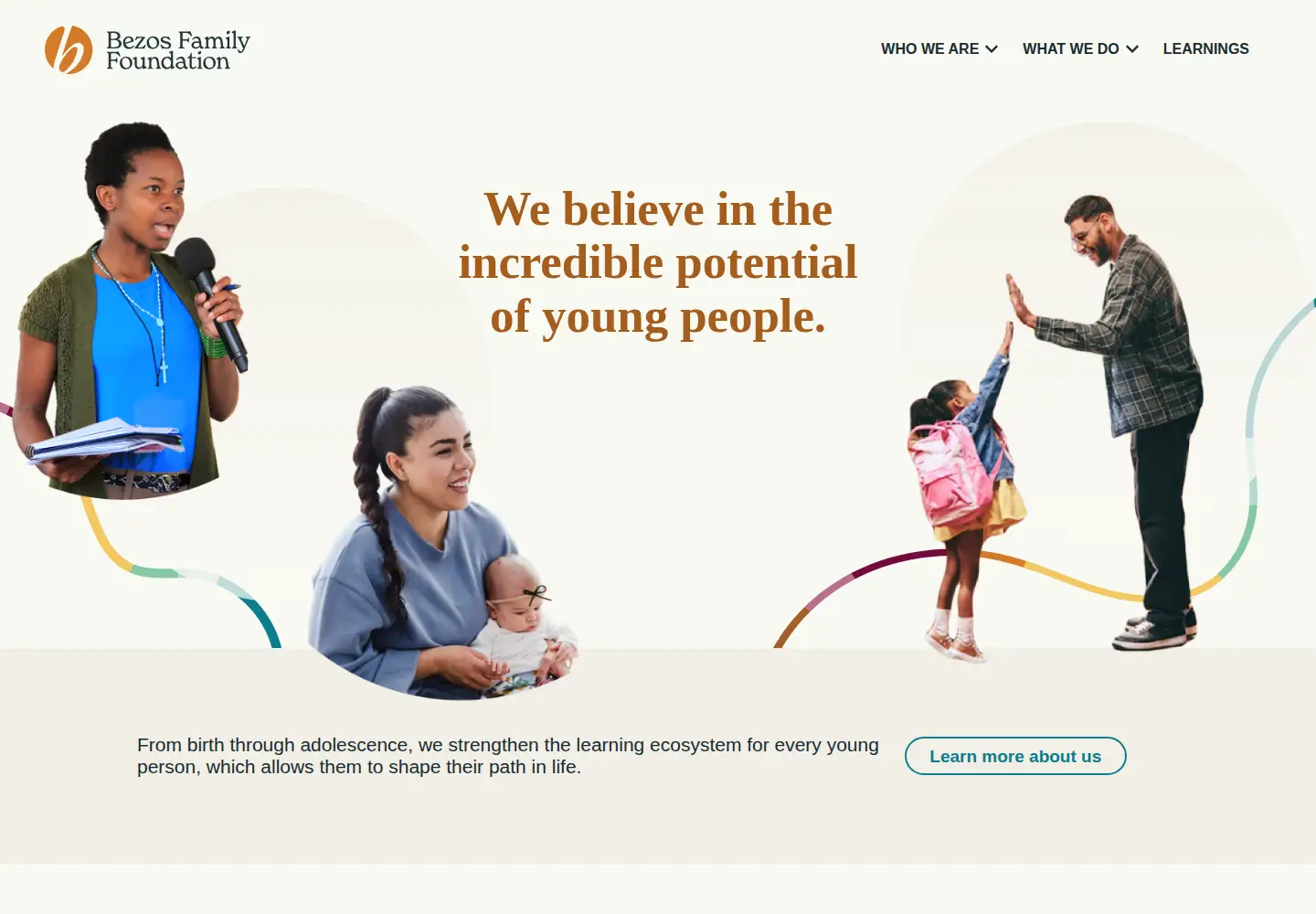 Captured homepage of bezosfamilyfoundation.org in the current scan