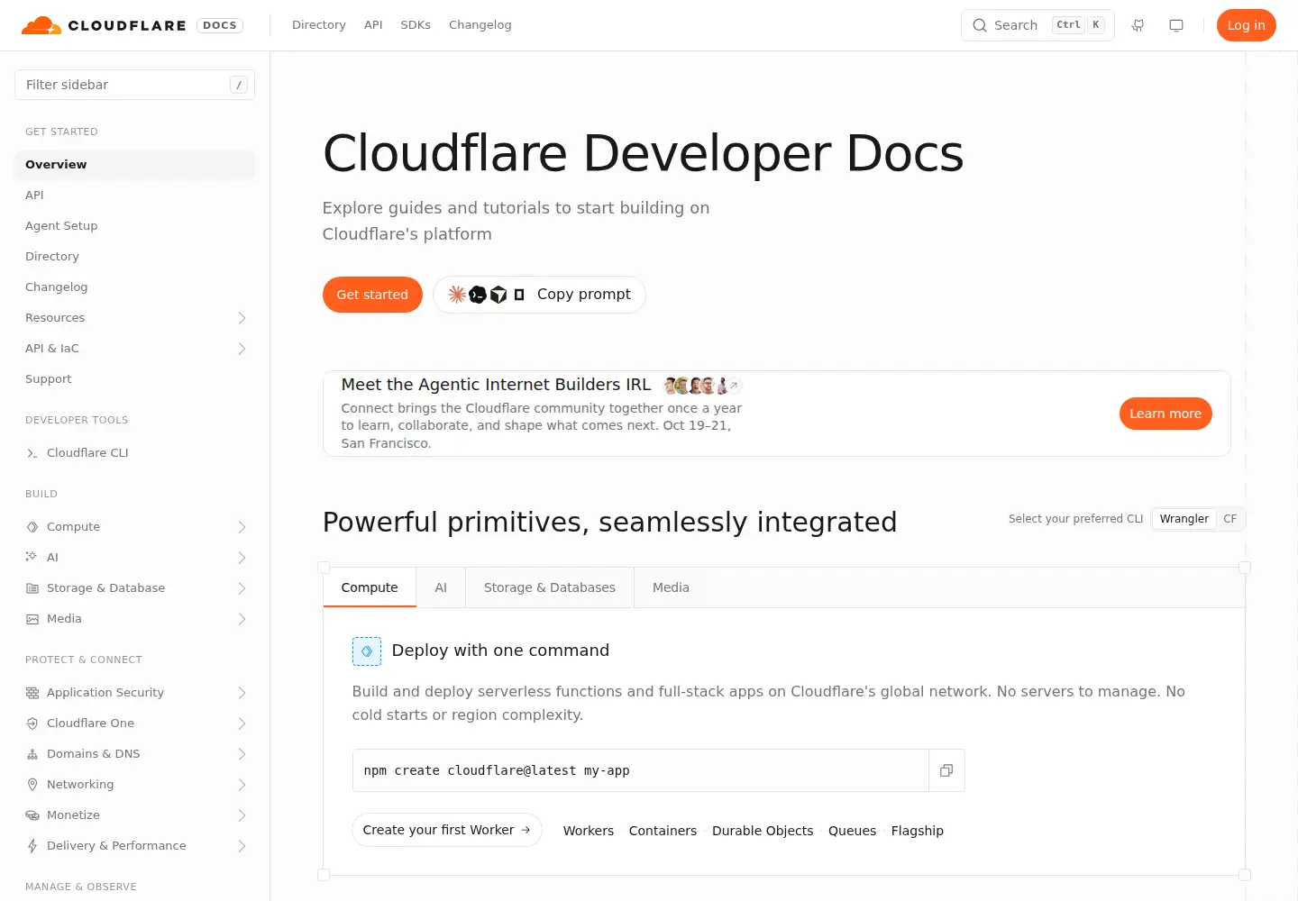 Screenshot of cloudflare.dev