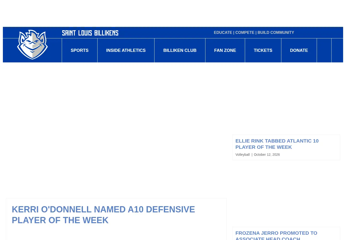 Captured homepage of slubillikens.com in the current scan