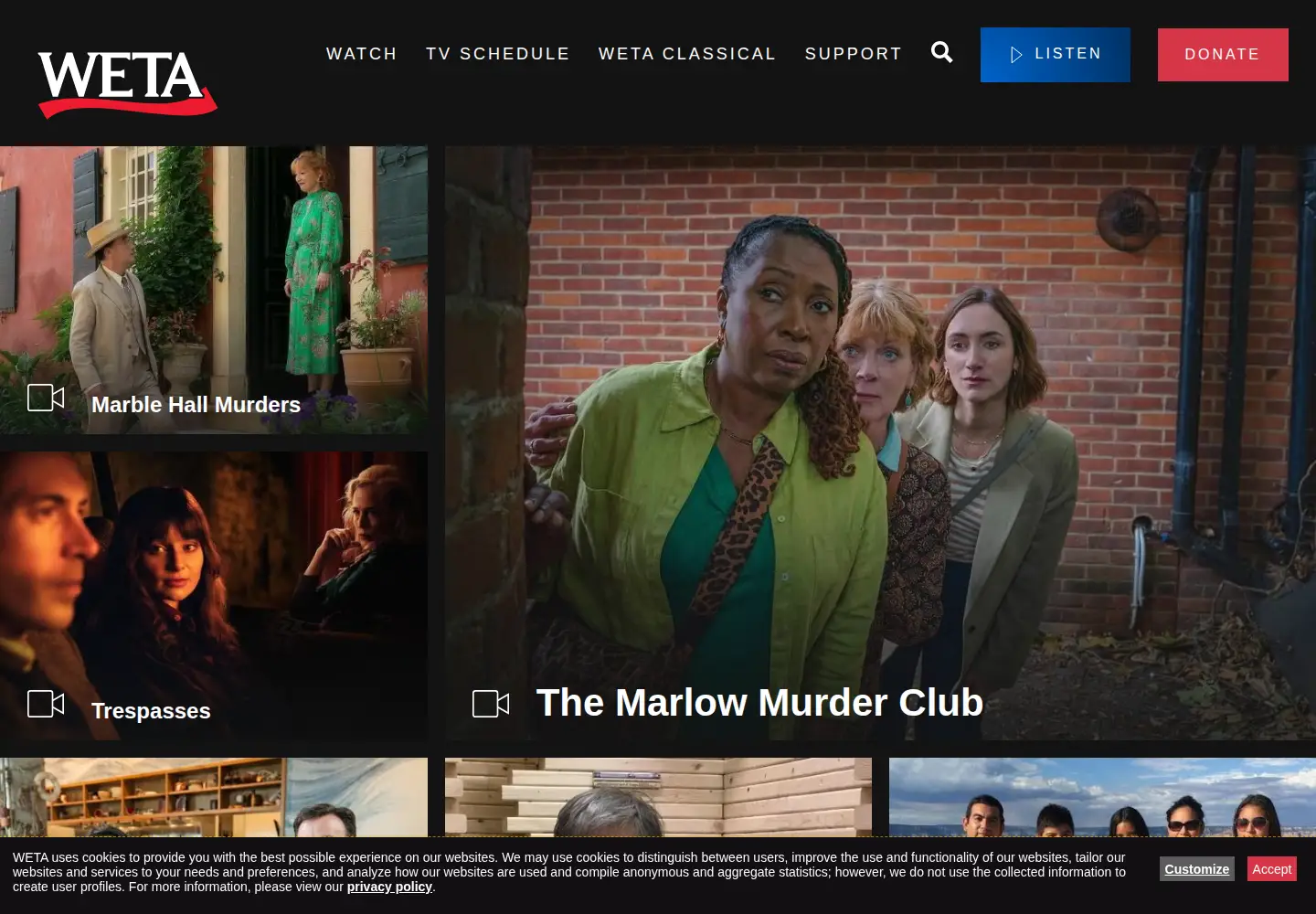 Screenshot of weta.org