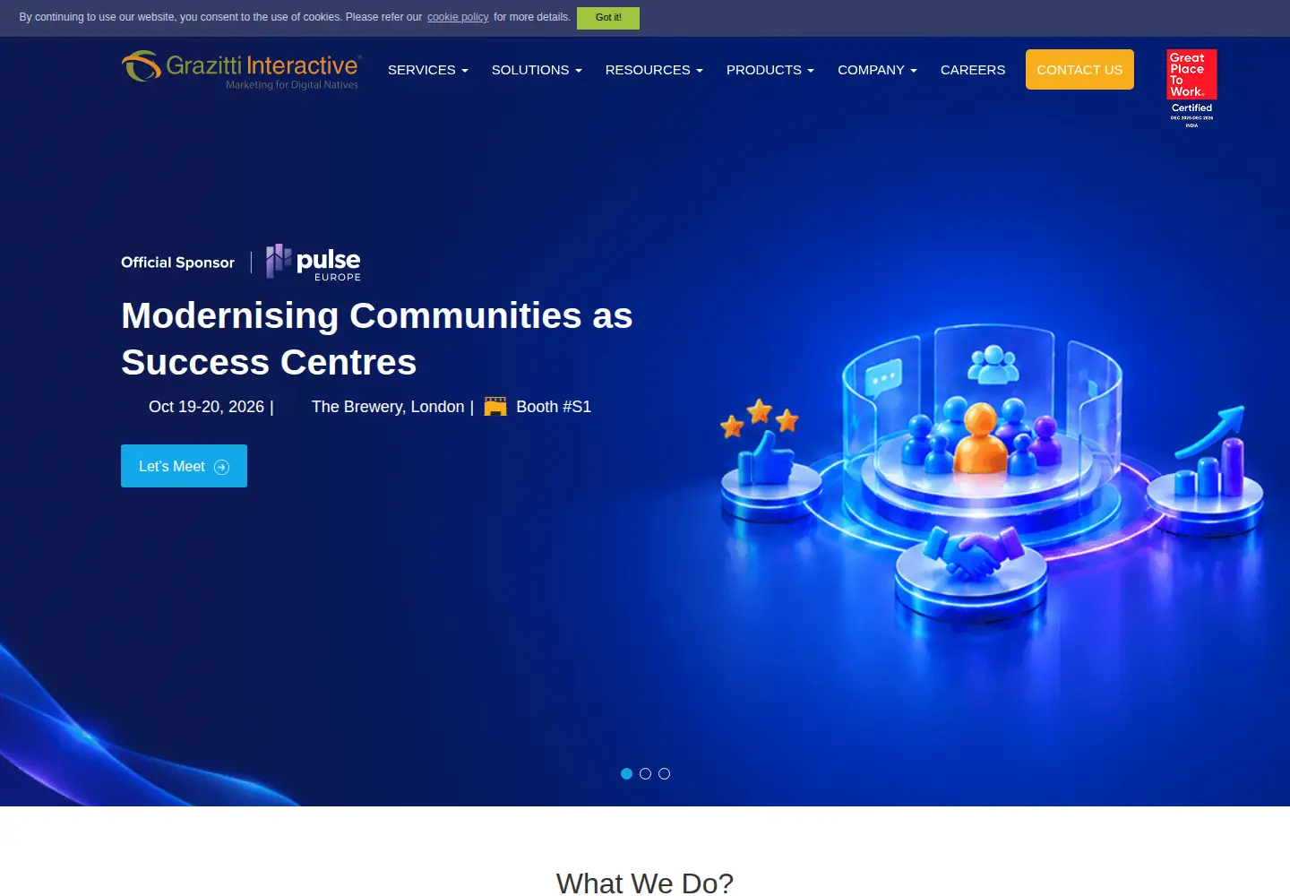 Screenshot of grazitti.com