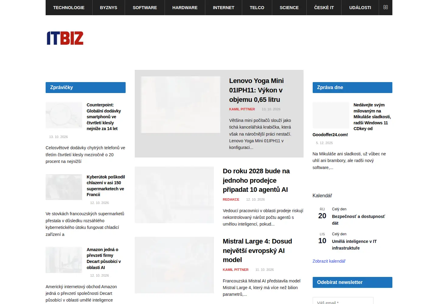Screenshot of itbiz.cz