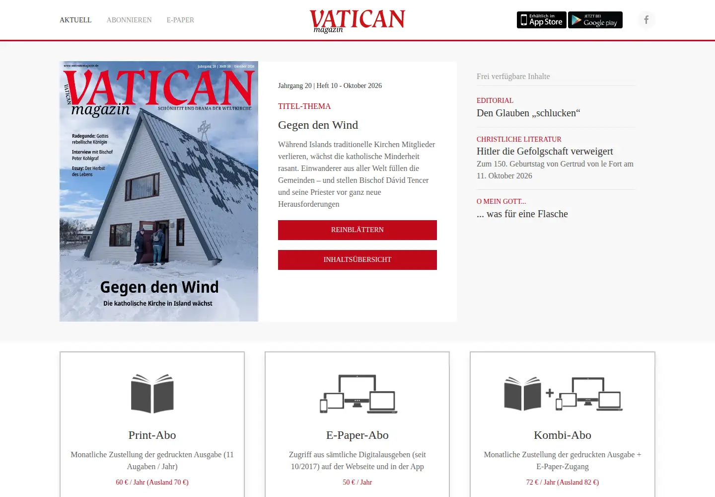 Screenshot of vatican-magazin.de