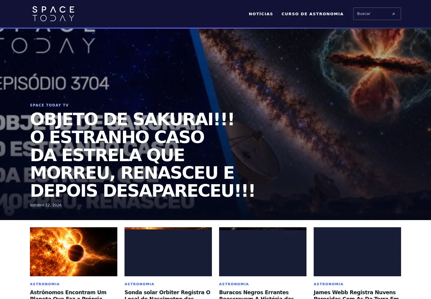 Screenshot of spacetoday.com.br
