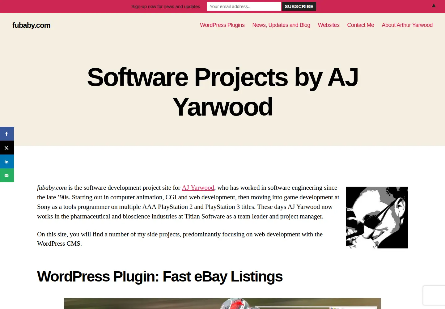 Captured homepage of fubaby.com in the current scan