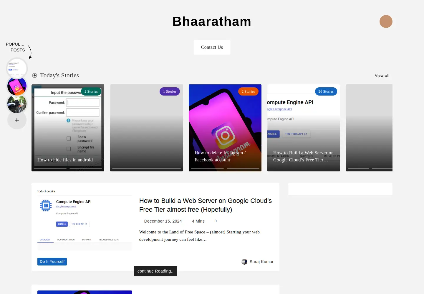 Screenshot of bhaaratham.com