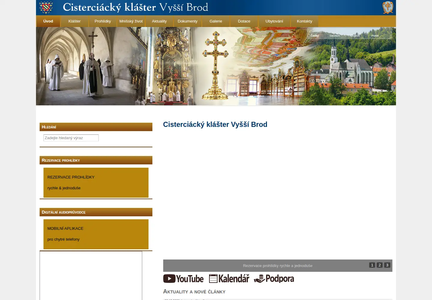 Screenshot of klastervyssibrod.cz