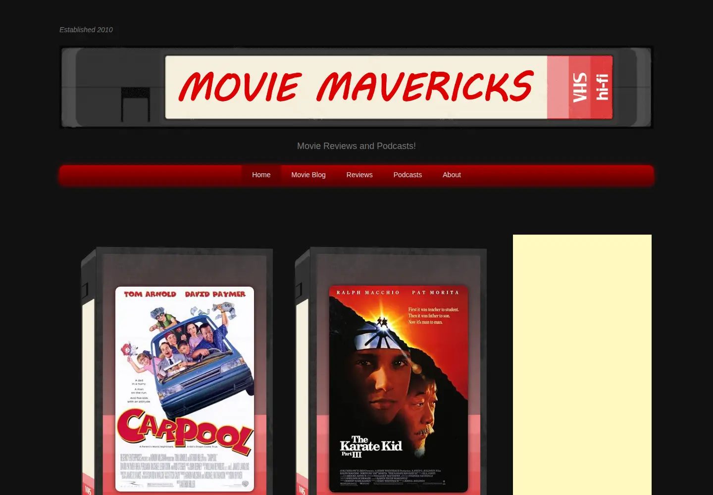Screenshot of moviemavericks.com