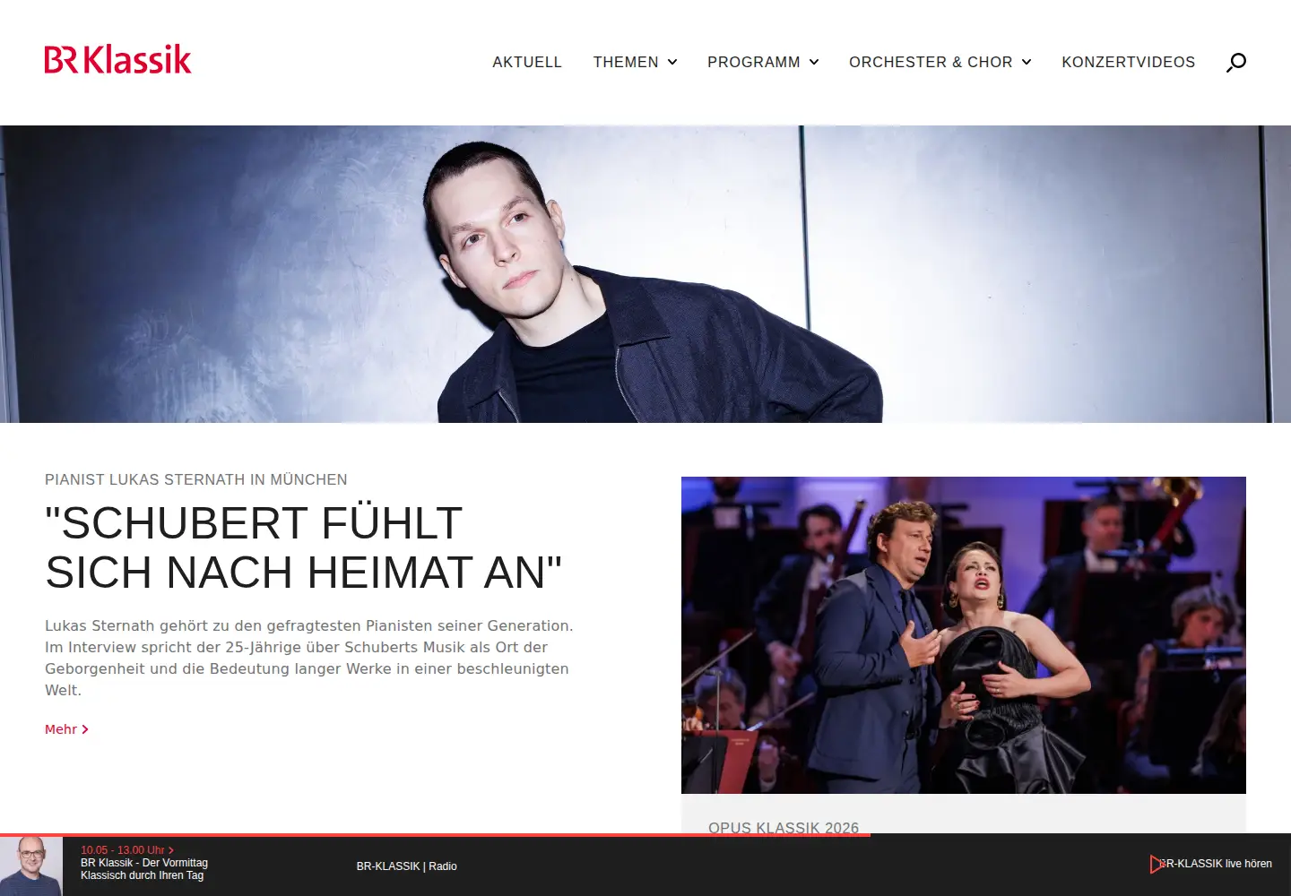Captured homepage of br-klassik.de in the current scan