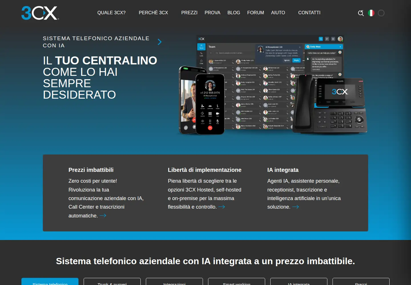 Screenshot of 3cx.it