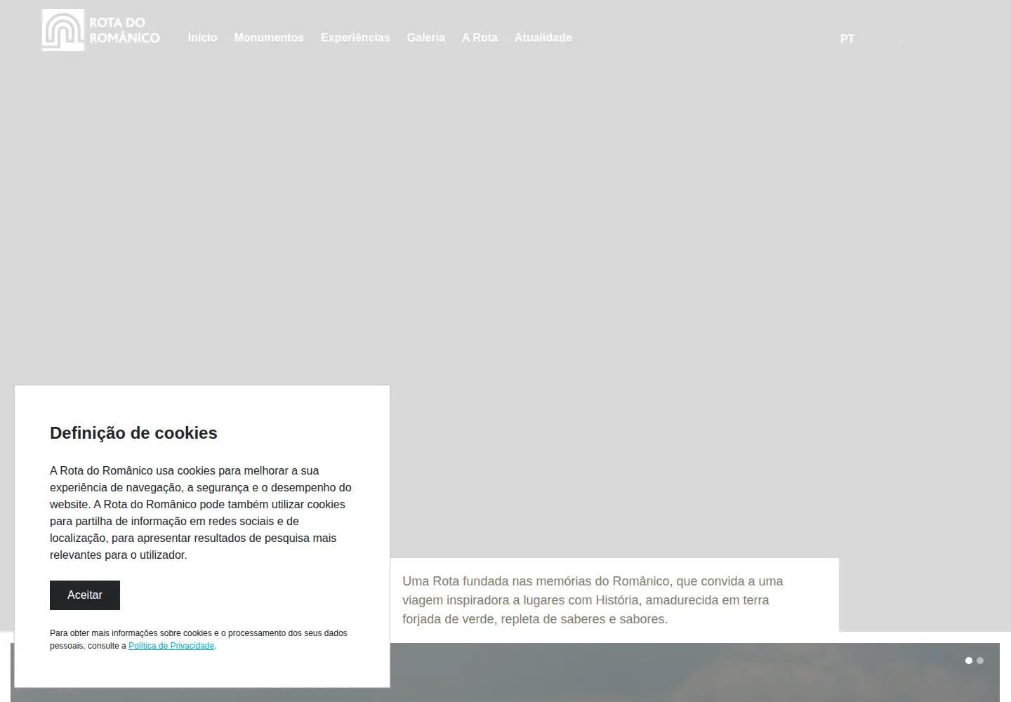 Screenshot of rotadoromanico.com