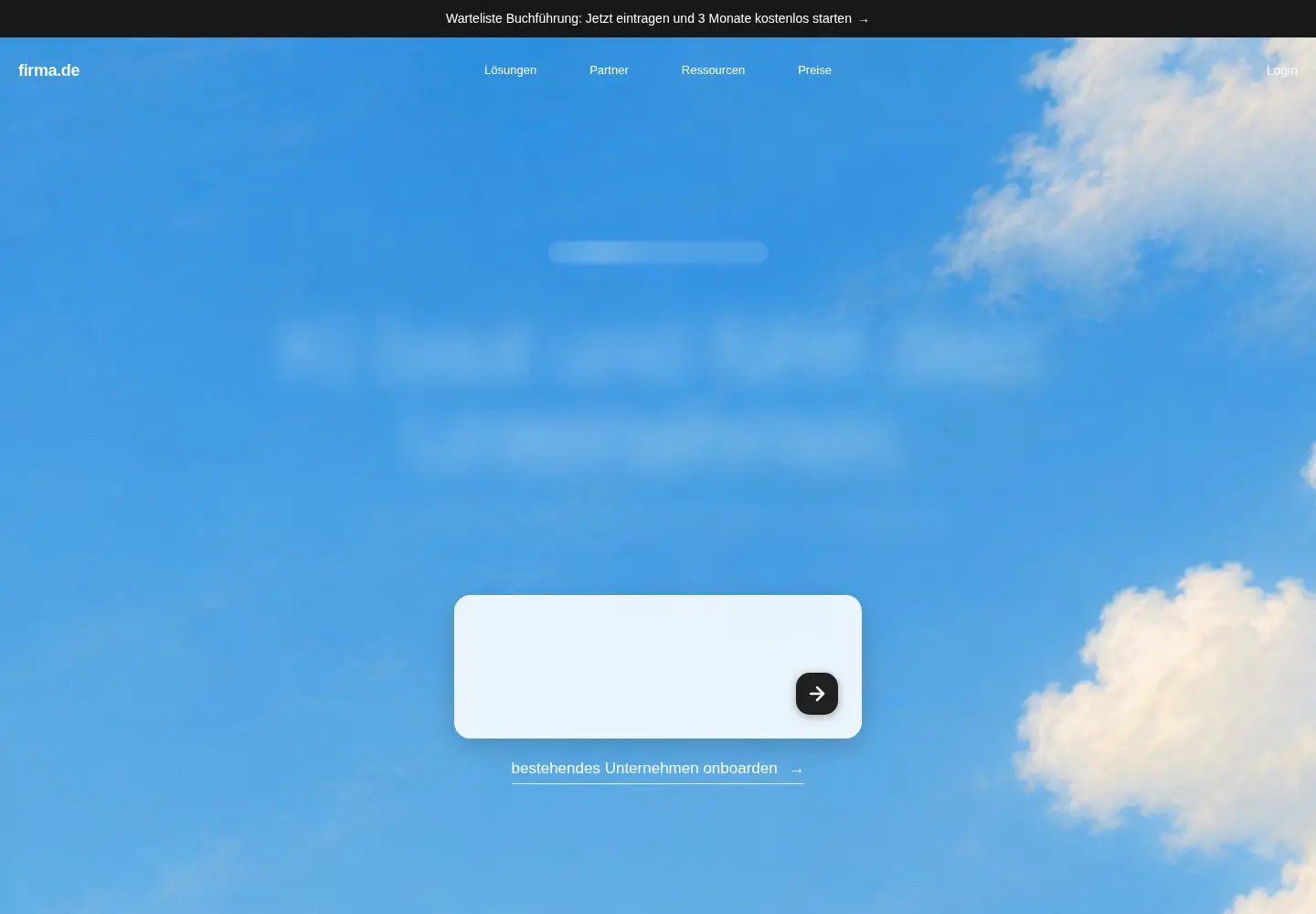 Captured homepage of firma.de in the current scan