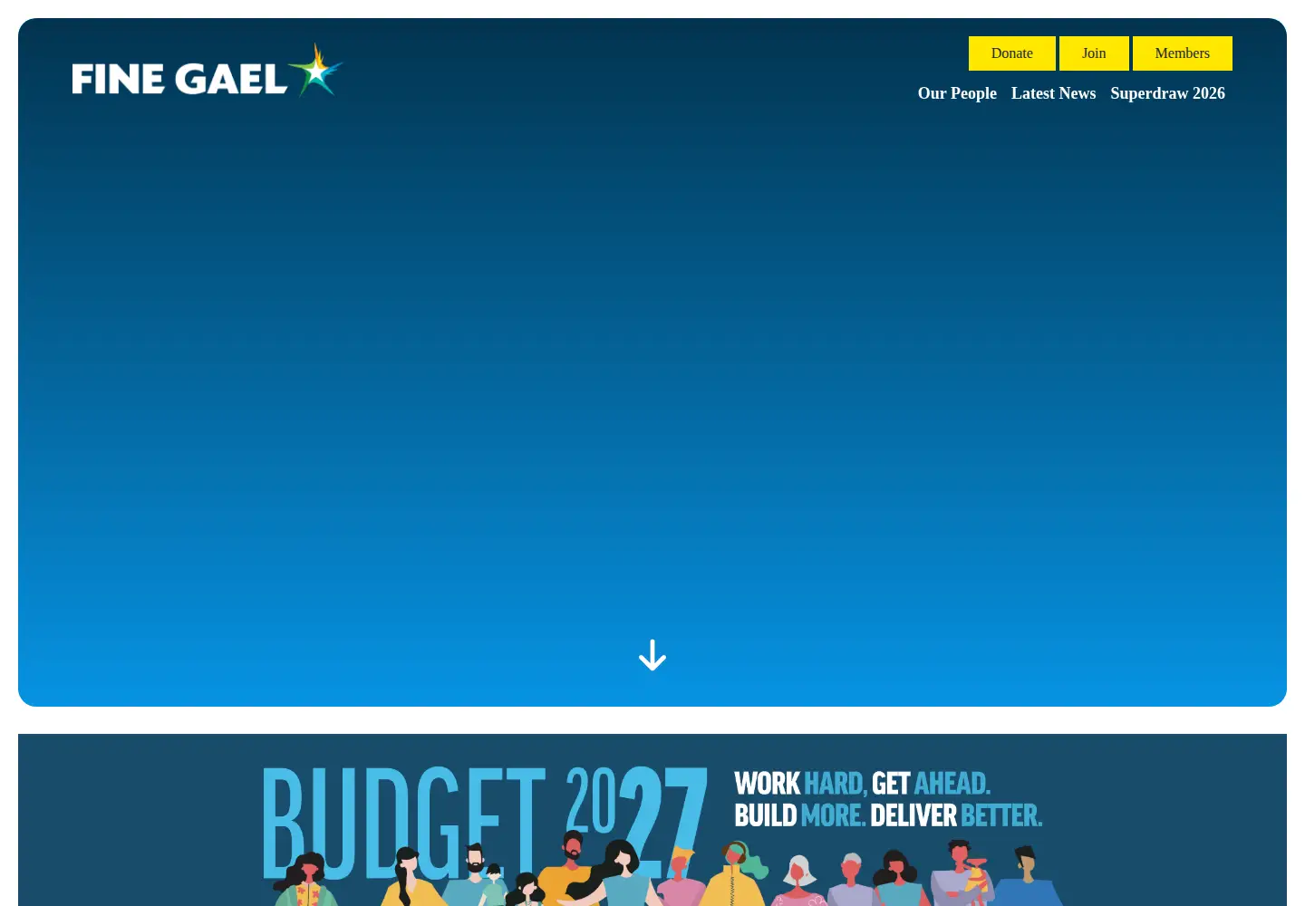 Screenshot of finegael.ie