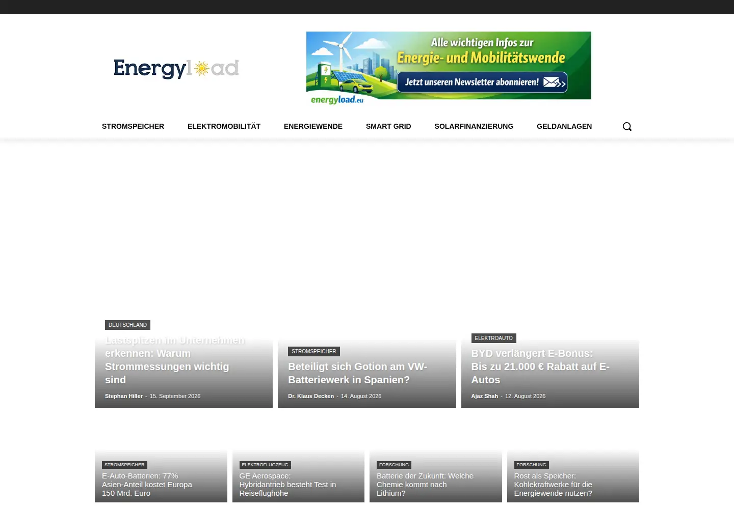 Screenshot of energyload.eu
