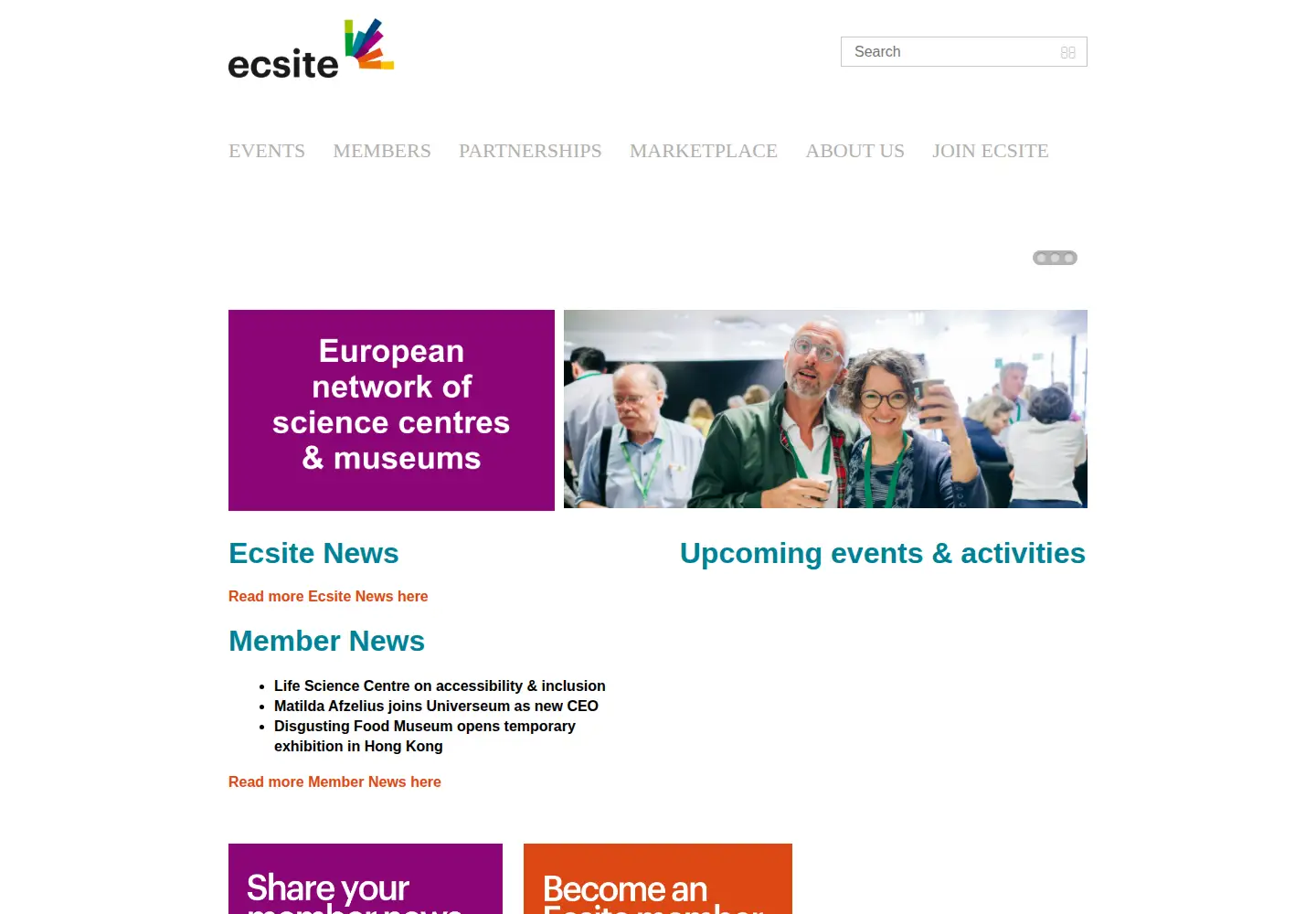 Screenshot of ecsite.eu