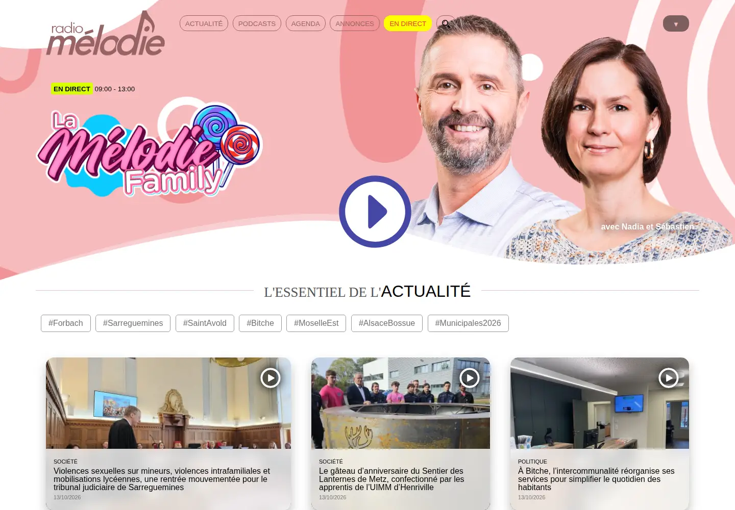 Screenshot of radiomelodie.com