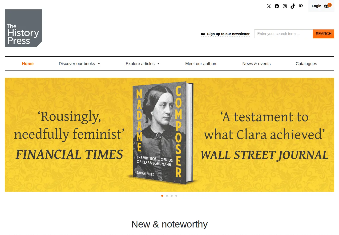 Screenshot of thehistorypress.co.uk