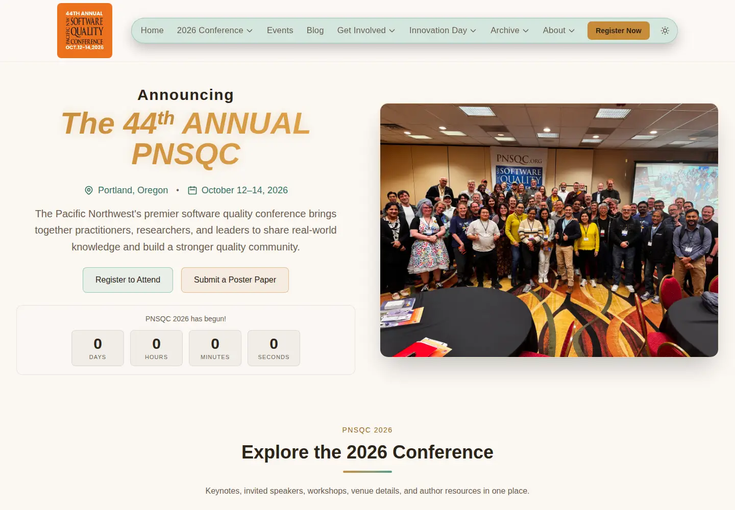Screenshot of pnsqc.org
