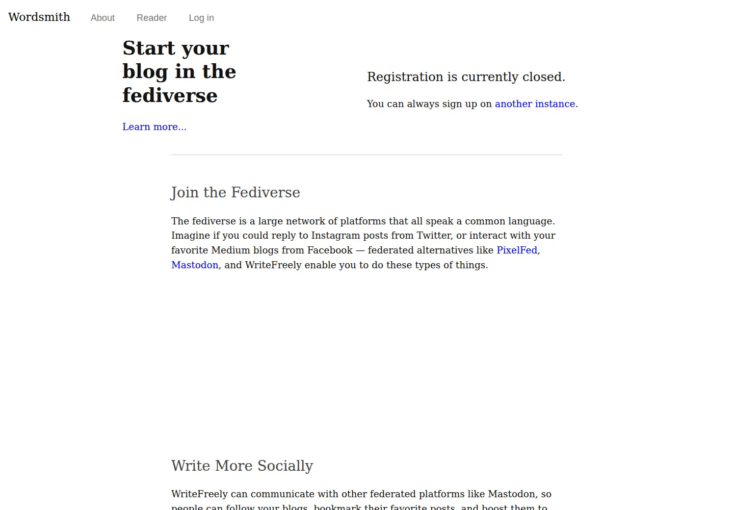 Screenshot of wordsmith.social