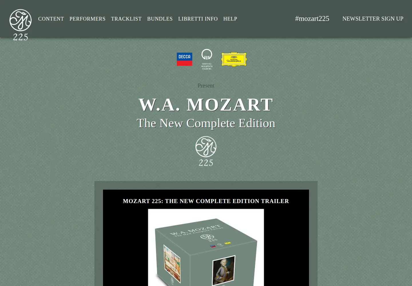 Captured homepage of mozart225.com in the current scan