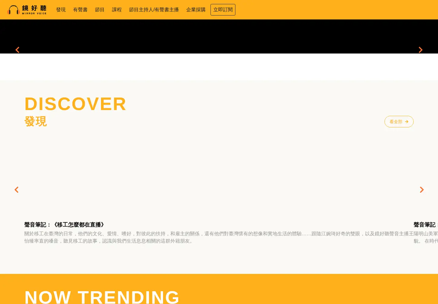 Captured homepage of mirrorvoice.com.tw in the current scan