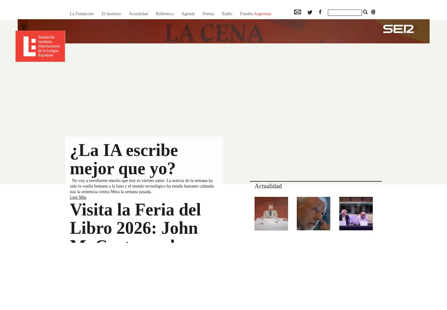 Captured homepage of fiile.org.ar in the current scan