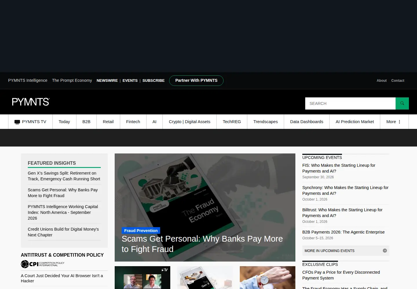 Screenshot of pymnts.com