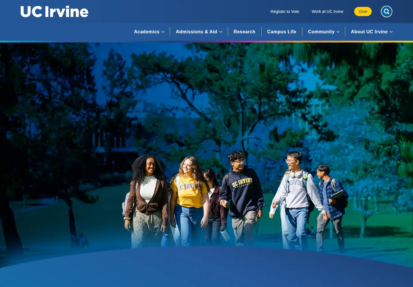 Screenshot of uci.edu