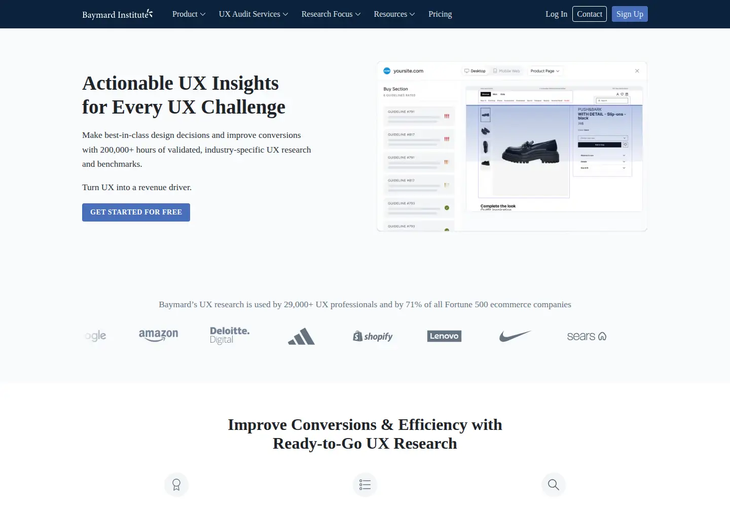Screenshot of baymard.com