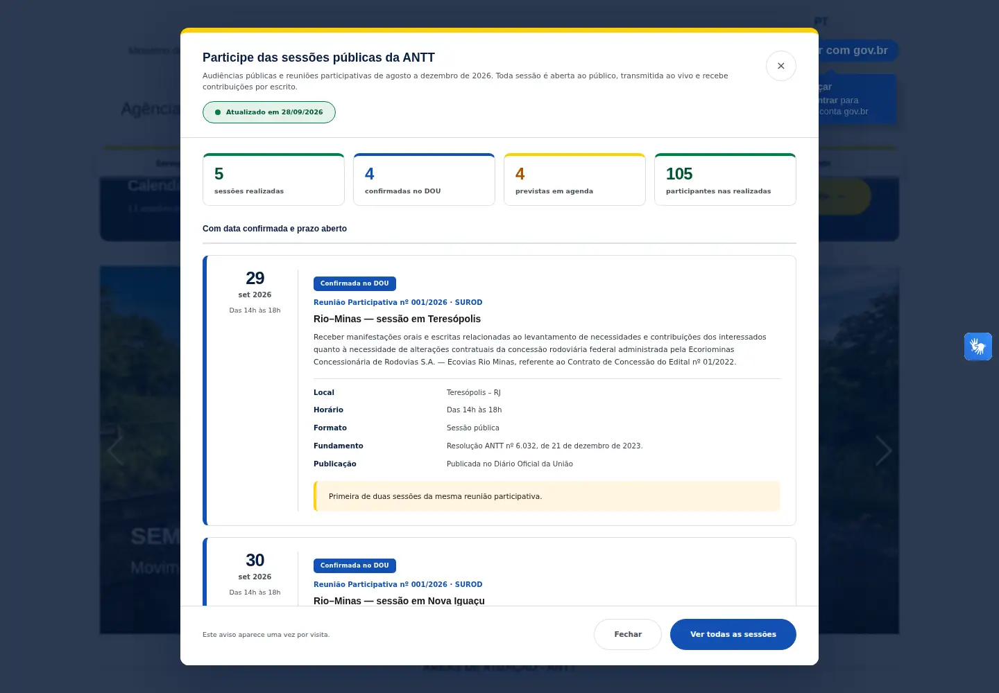Screenshot of antt.gov.br