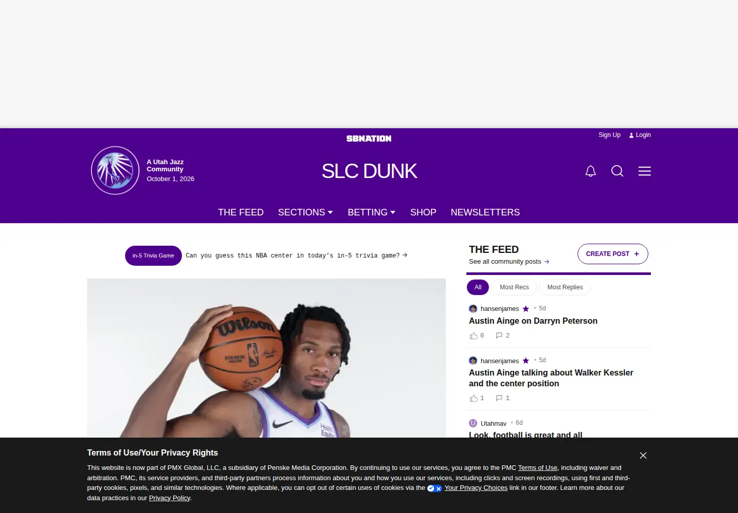 Screenshot of slcdunk.com