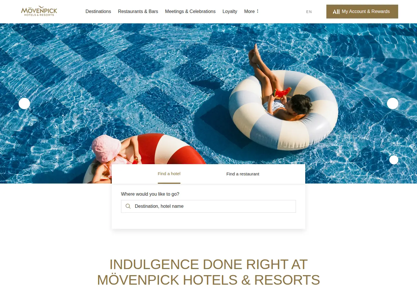 Screenshot of movenpick.com
