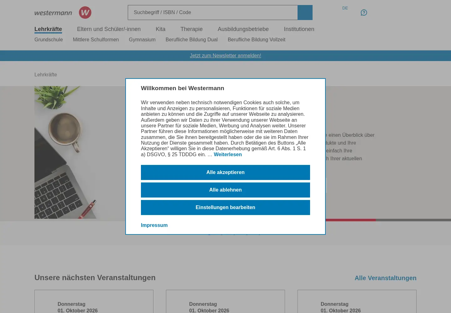 Screenshot of westermann.de
