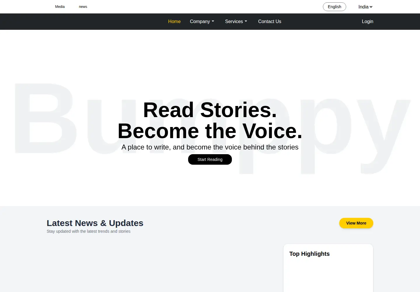 Screenshot of bumppy.com