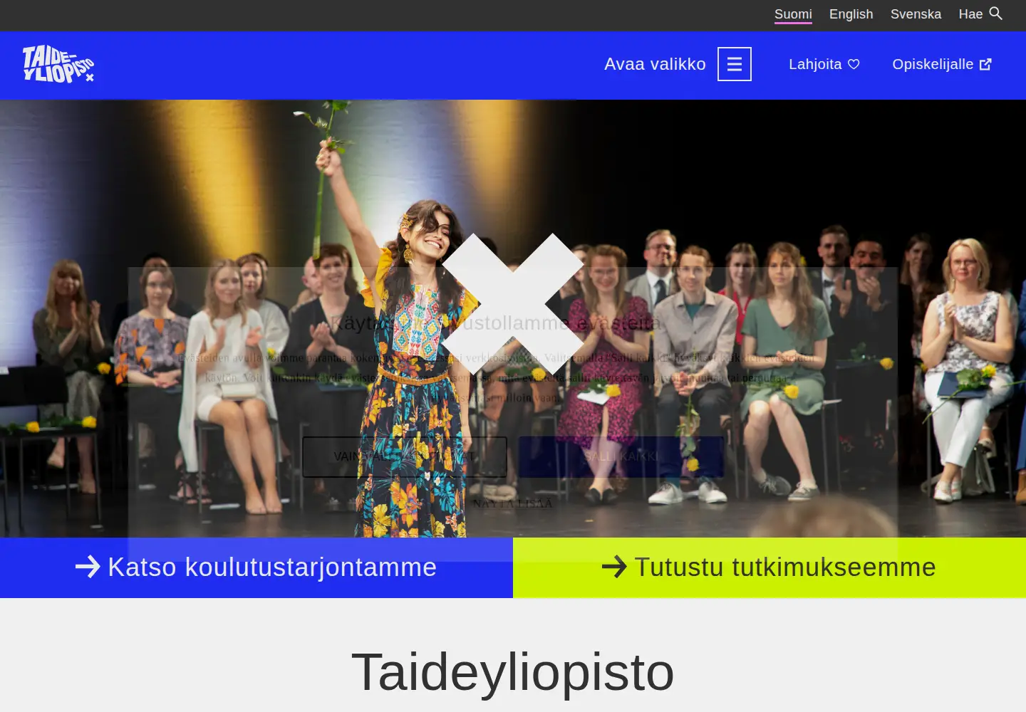 Screenshot of siba.fi